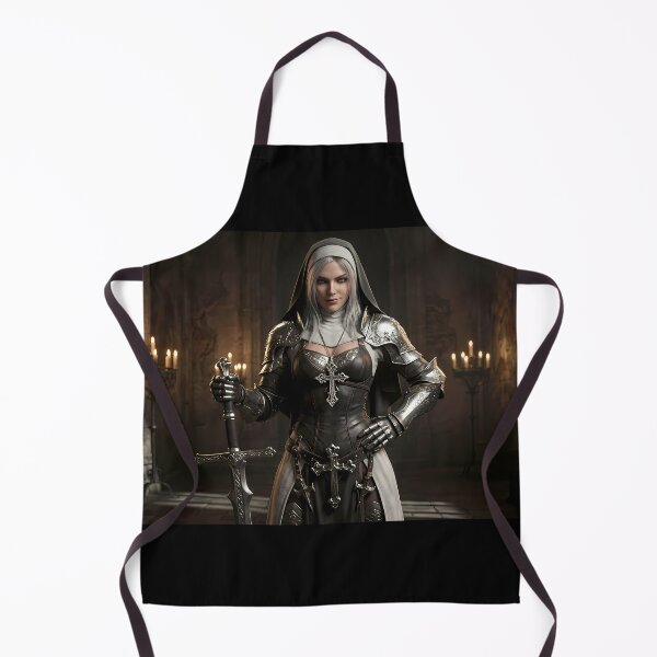 Item preview, Platinum Combat Nun Fantasy Warrior designed and sold by GalleryBrisArt.
