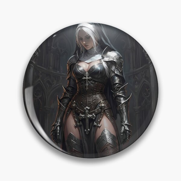 Item preview, Platinum Combat Nun Fantasy Warrior designed and sold by GalleryBrisArt.