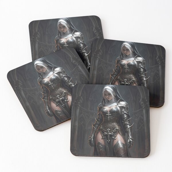 Item preview, Platinum Combat Nun Fantasy Warrior designed and sold by GalleryBrisArt.