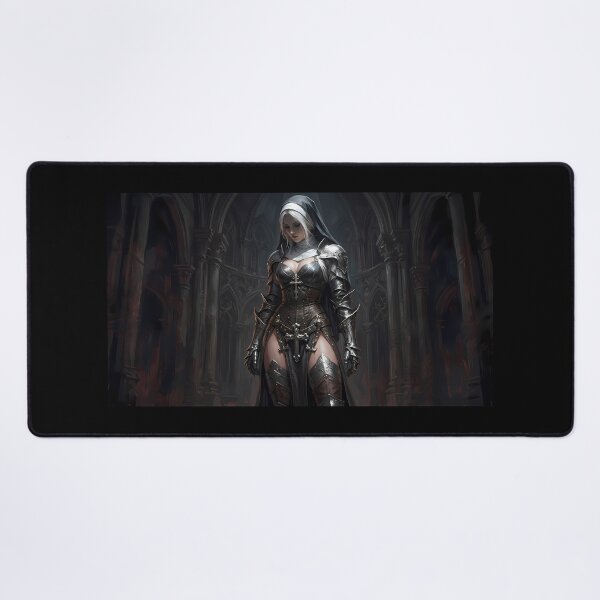 Item preview, Platinum Combat Nun Fantasy Warrior designed and sold by GalleryBrisArt.