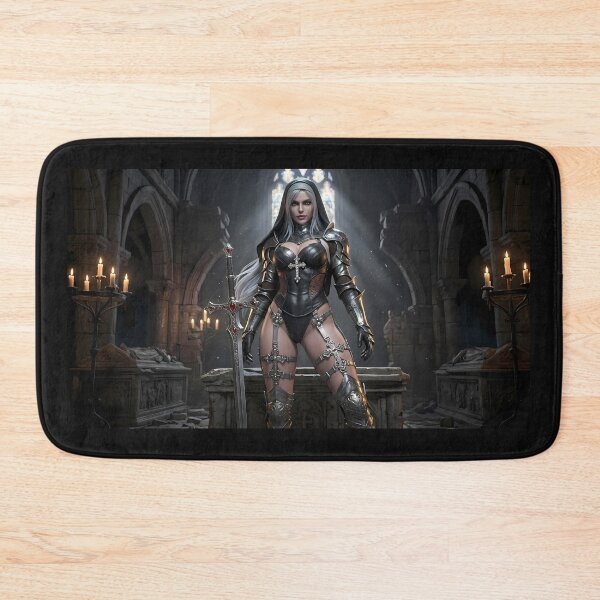 Item preview, Platinum Combat Nun Fantasy Warrior designed and sold by GalleryBrisArt.