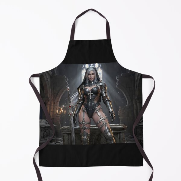 Item preview, Platinum Combat Nun Fantasy Warrior designed and sold by GalleryBrisArt.