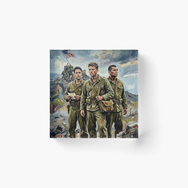 Item preview, Flags of Our Fathers Retro WWII Military Drama History Tribute Art Movie Poster designed and sold by Art's Diner.