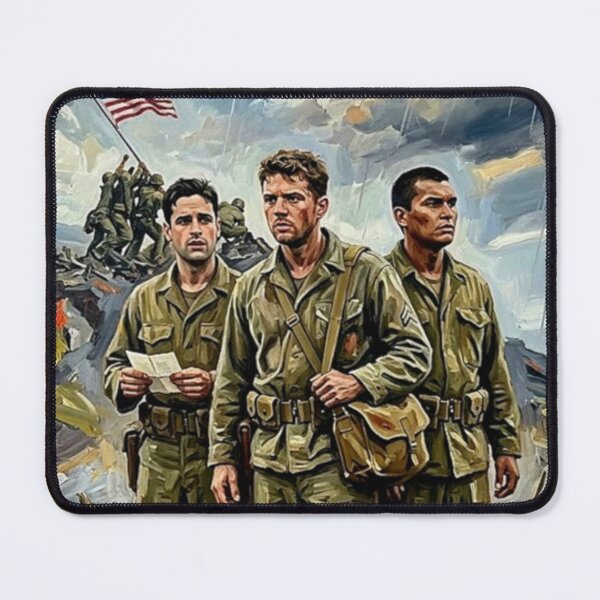 Item preview, Flags of Our Fathers Retro WWII Military Drama History Tribute Art Movie Poster designed and sold by Art's Diner.