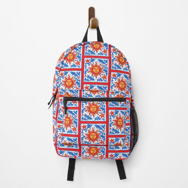 Item preview, Mediterranean Sun Spirit – Blue & Orange Folk Art Sun designed and sold by Piret Victoria Ribas.