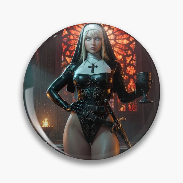 Item preview, Platinum Combat Nun Fantasy Warrior designed and sold by GalleryBrisArt.