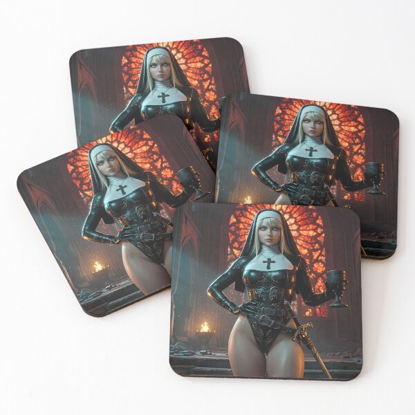 Item preview, Platinum Combat Nun Fantasy Warrior designed and sold by GalleryBrisArt.