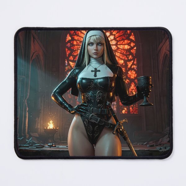Item preview, Platinum Combat Nun Fantasy Warrior designed and sold by GalleryBrisArt.