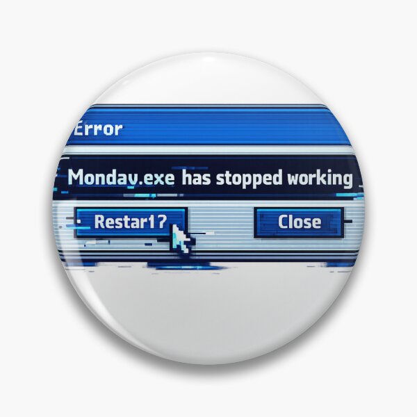 Item preview, Monday Exe Has Stopped Working Funny Gamer T-Shirt designed and sold by FrameDropCo.