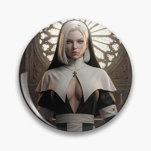 Item preview, Platinum Combat Nun Fantasy Warrior designed and sold by GalleryBrisArt.