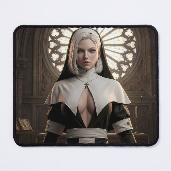 Item preview, Platinum Combat Nun Fantasy Warrior designed and sold by GalleryBrisArt.