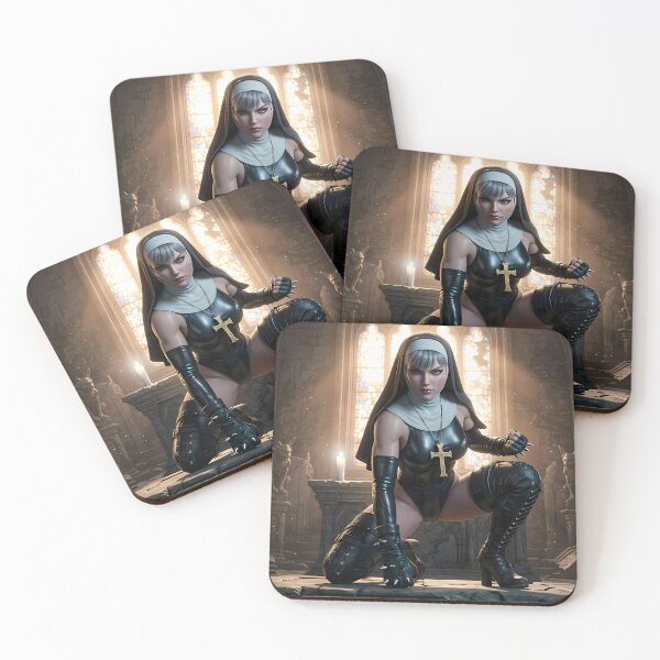 Item preview, Platinum Combat Nun Fantasy Warrior designed and sold by GalleryBrisArt.