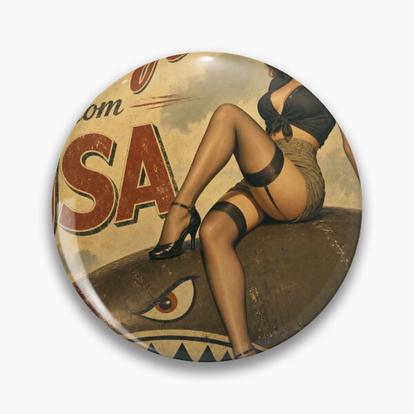 Item preview, Vintage USA Pinup Bomber Girl designed and sold by castillomiami.