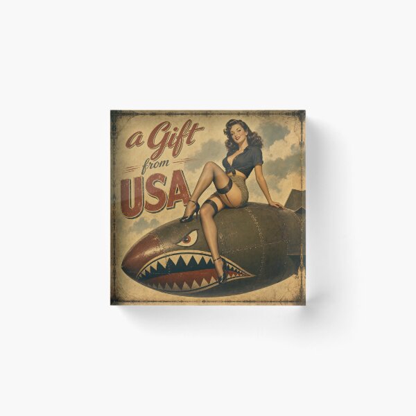 Item preview, Vintage USA Pinup Bomber Girl designed and sold by castillomiami.