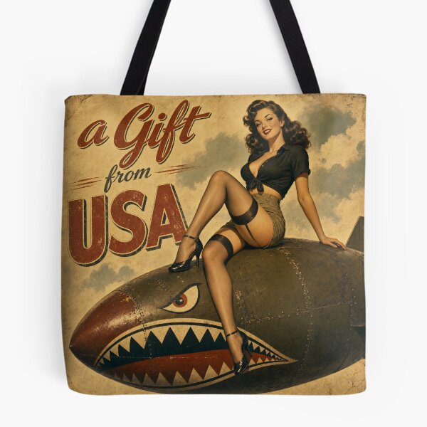 Item preview, Vintage USA Pinup Bomber Girl designed and sold by castillomiami.