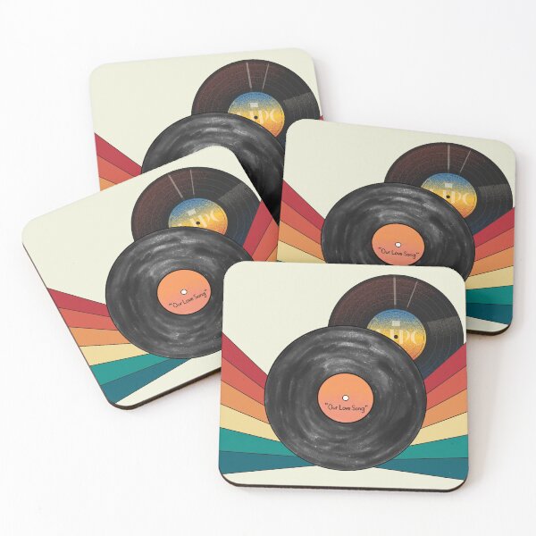 Item preview, Discos de vinilo retro y ondas de colores de los 70 designed and sold by A touch of creativity.