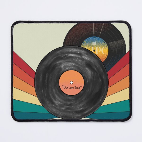 Item preview, Discos de vinilo retro y ondas de colores de los 70 designed and sold by A touch of creativity.