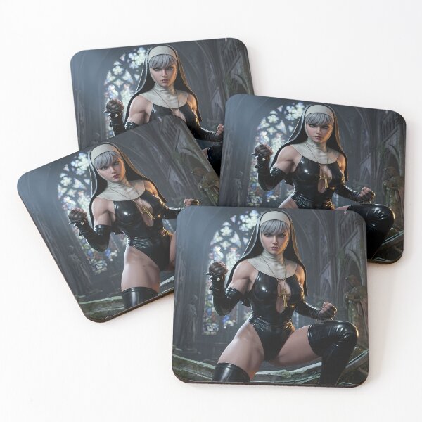 Item preview, Platinum Combat Nun Fantasy Warrior designed and sold by GalleryBrisArt.
