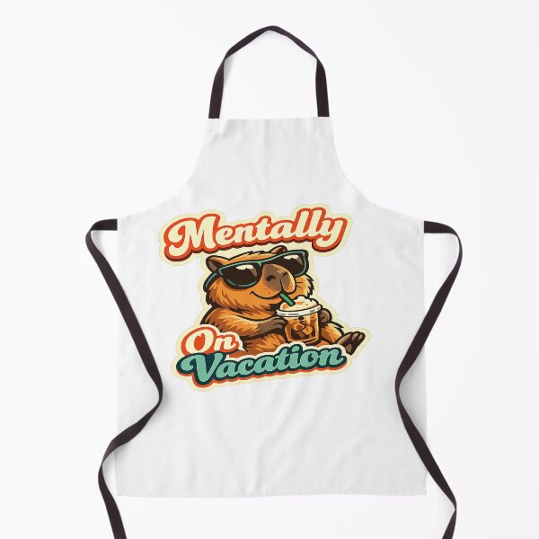 Item preview, Mentally On Vacation Funny Capybara Sticker | Cute Coffee Lover Retro Summer Meme Design designed and sold by sosservice.