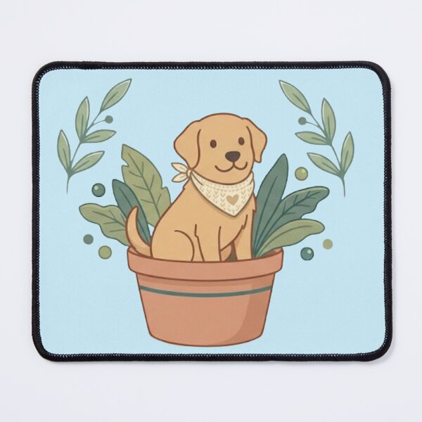 Item preview, Golden Gardener: Potted Puppy with Foliage Arch designed and sold by jugglingelephant.