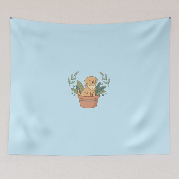 Item preview, Golden Gardener: Potted Puppy with Foliage Arch designed and sold by jugglingelephant.