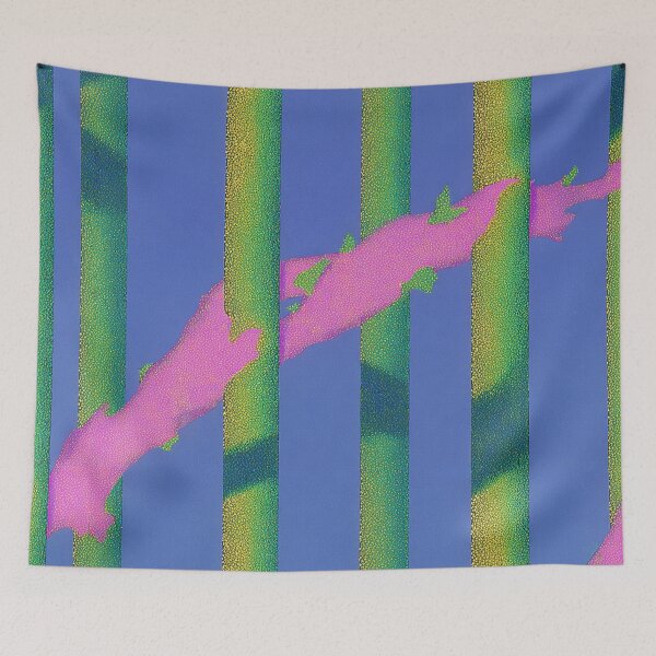 Item preview, Neon Halftone Stripe Clash designed and sold by bubblegoth.