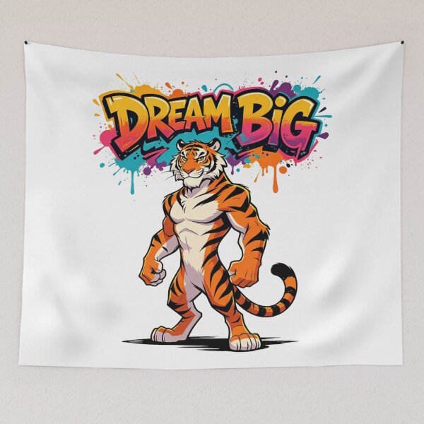 Item preview, Dream Big Tiger Graffiti Style designed and sold by LINSSEX Style • Urban & Sport Streetwear.