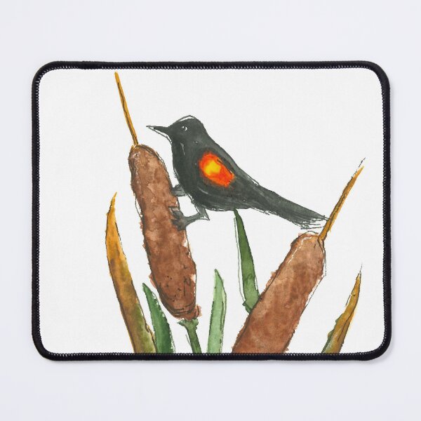 Item preview, Watercolor Red Winged Black Bird RWBB designed and sold by Brandi Wheeler.