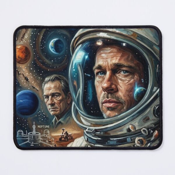 Item preview, Ad Astra Retro Sci-Fi Space Exploration Psychological Drama Tribute Art Movie Poster designed and sold by Art's Diner.