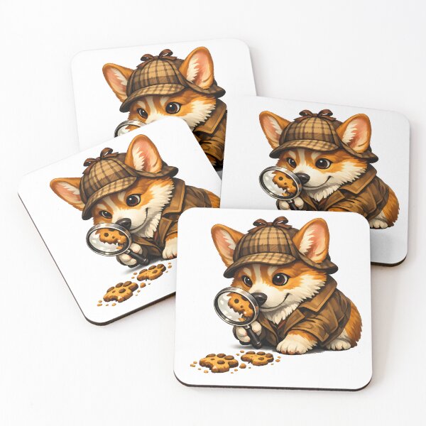 Item preview, Detective Corgi Investigating the Case of the Missing Cookies Premium Illustration designed and sold by builtforyou.