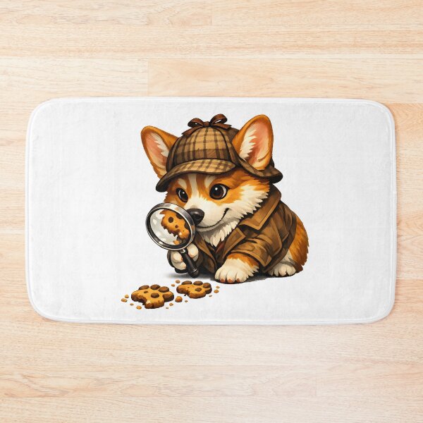 Item preview, Detective Corgi Investigating the Case of the Missing Cookies Premium Illustration designed and sold by builtforyou.