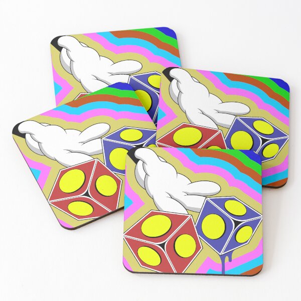 Item preview, Pop Art Cartoon Hand Throwing Cubes Dice designed and sold by Lexkon Liu's art.