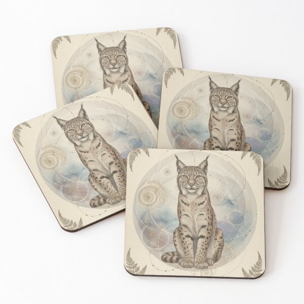 Item preview, Mystic Lynx with Lunar Phases | Esoteric and Spiritual Art designed and sold by HeyHas.