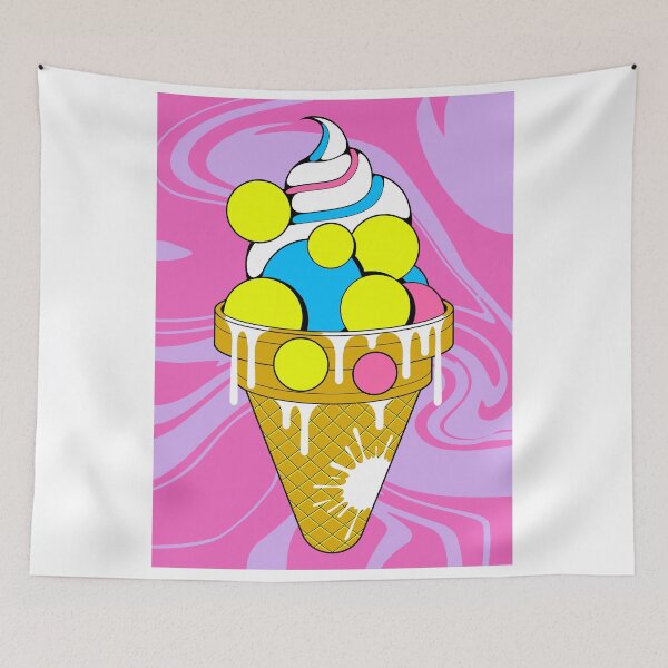 Item preview, Pop Art Cartoon Ice Cream Cone designed and sold by Lexkon Liu's art.
