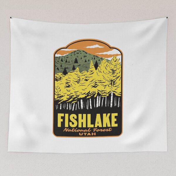 Artikelvorschau, Fishlake Nationalwald Utah Retro entworfen und verkauft von HalpinDesign.
