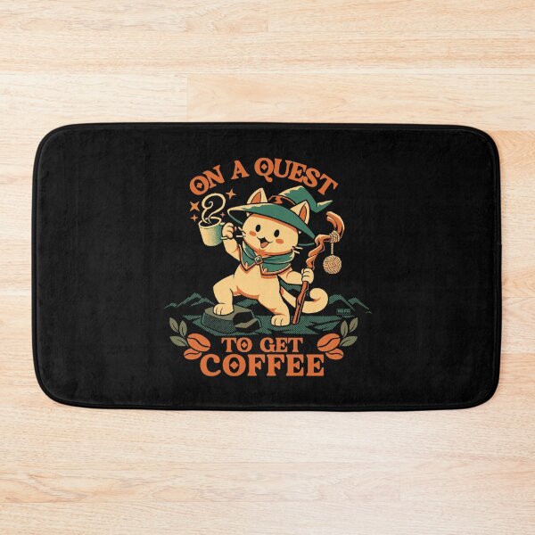 Item preview, On a Quest To Find Coffee (Sepia) designed and sold by World Domination For Cats ®.