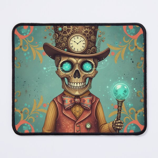 Item preview, “Skulldazzle Gentleman — Whimsical Steampunk Skull Art” designed and sold by Lorray55.