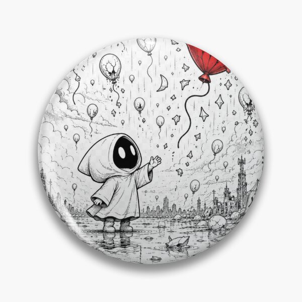 Item preview, Shattered Red Balloon in a Broken World Gothic Surreal Art T-Shirt Design designed and sold by #kingMAMECRAFT.