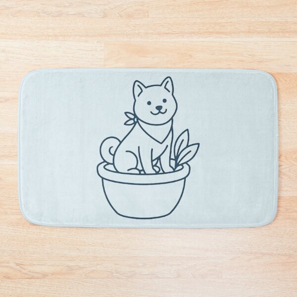 Item preview, Shiba Inu Planter - Minimalist Line Art Dog designed and sold by jugglingelephant.