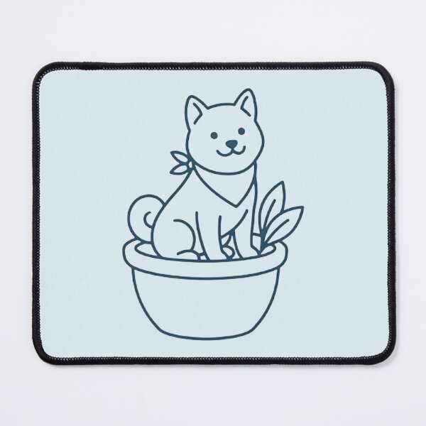 Item preview, Shiba Inu Planter - Minimalist Line Art Dog designed and sold by jugglingelephant.