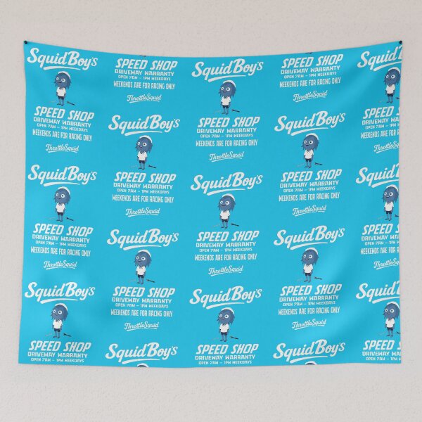 Item preview, SquidBoy's SPEED SHOP T-Shirt Design  designed and sold by Piss Take .