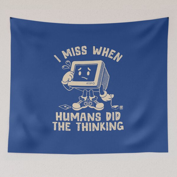 Item preview, I Miss When Humans Did The Thinking PC Boy designed and sold by World Domination For Cats ®.