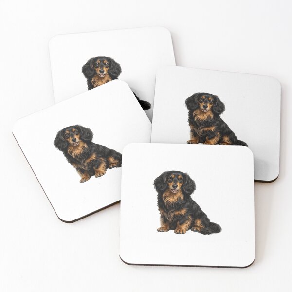 Item preview, Long haired dachshund dog designed and sold by BackgroundND.