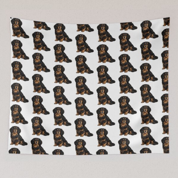 Item preview, Long haired dachshund dog designed and sold by BackgroundND.