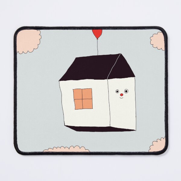 Item preview, Cute Minimalist Floating House Illustration with Red Balloon designed and sold by GloopDot.