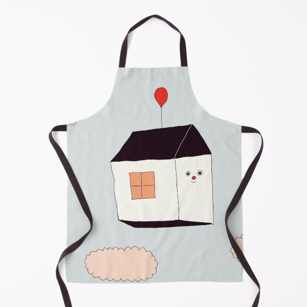 Item preview, Cute Minimalist Floating House Illustration with Red Balloon designed and sold by GloopDot.
