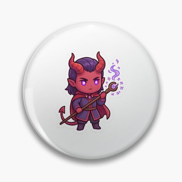 Item preview, Tiefling Sorcerer- Chibi style designed and sold by Ink & Void Co..