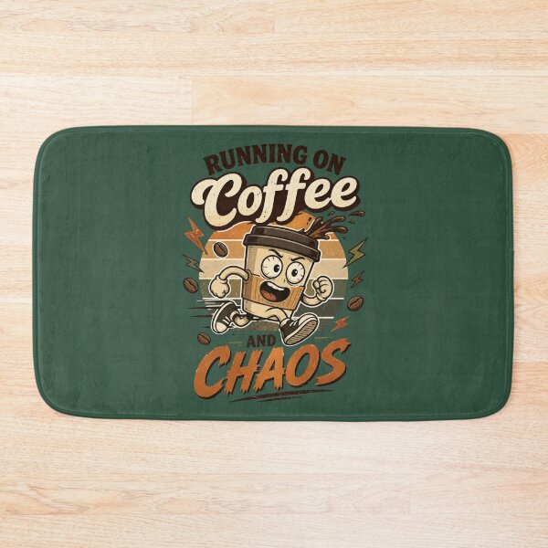 Item preview, Running on Coffee and Chaos Funny Retro Coffee Lover Vintage Caffeine Addict Gift designed and sold by piketo.