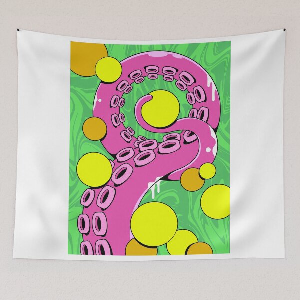 Item preview, Pop Art Pink Octopus Tentacle Illustration designed and sold by Lexkon Liu's art.