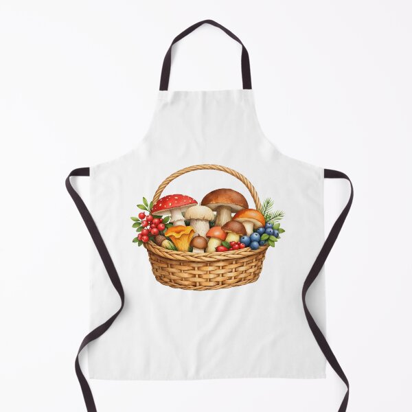 Item preview, Watercolor Autumn Basket with Mushrooms and Berries designed and sold by silviaol.